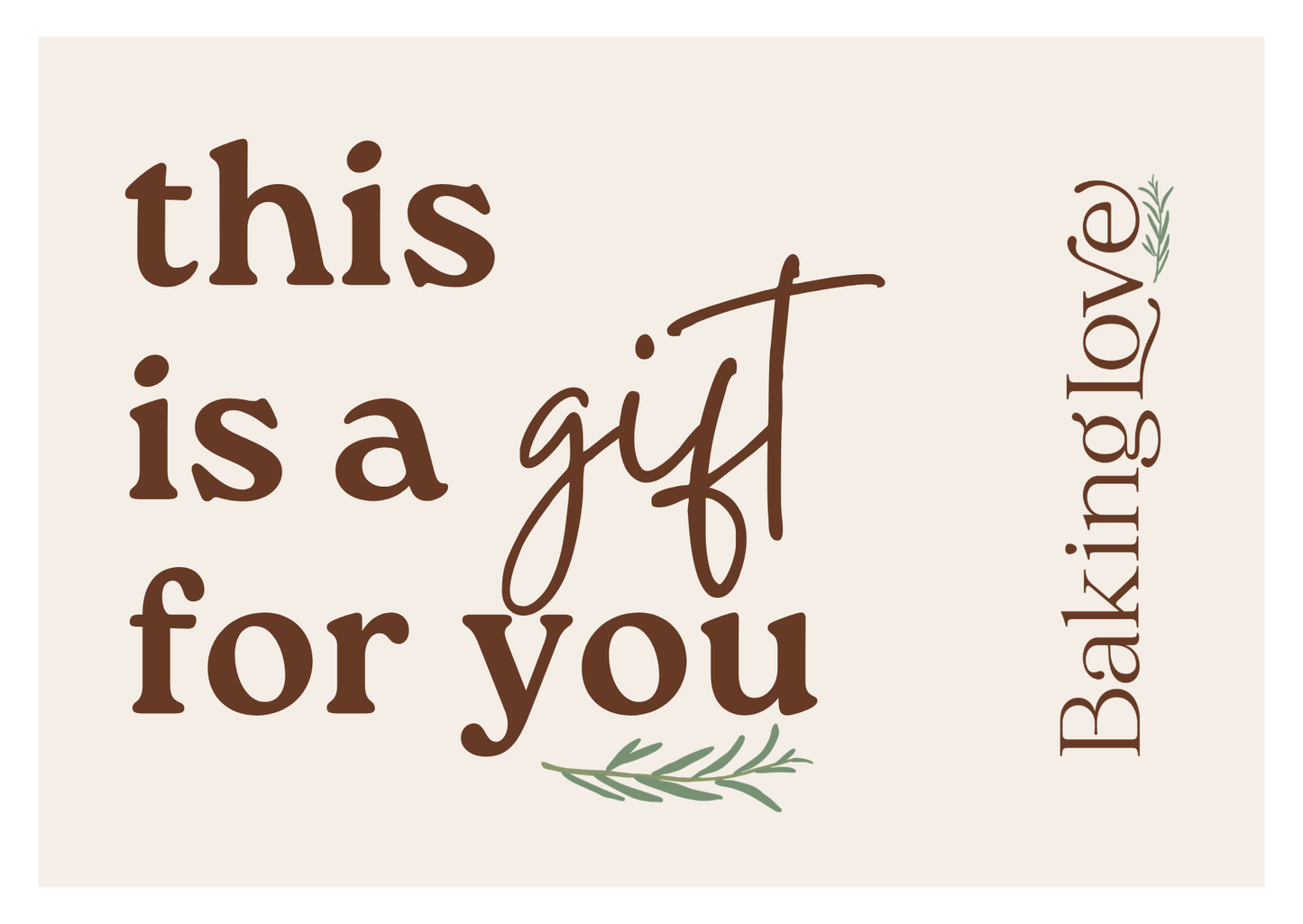 Baking Love Gift Card