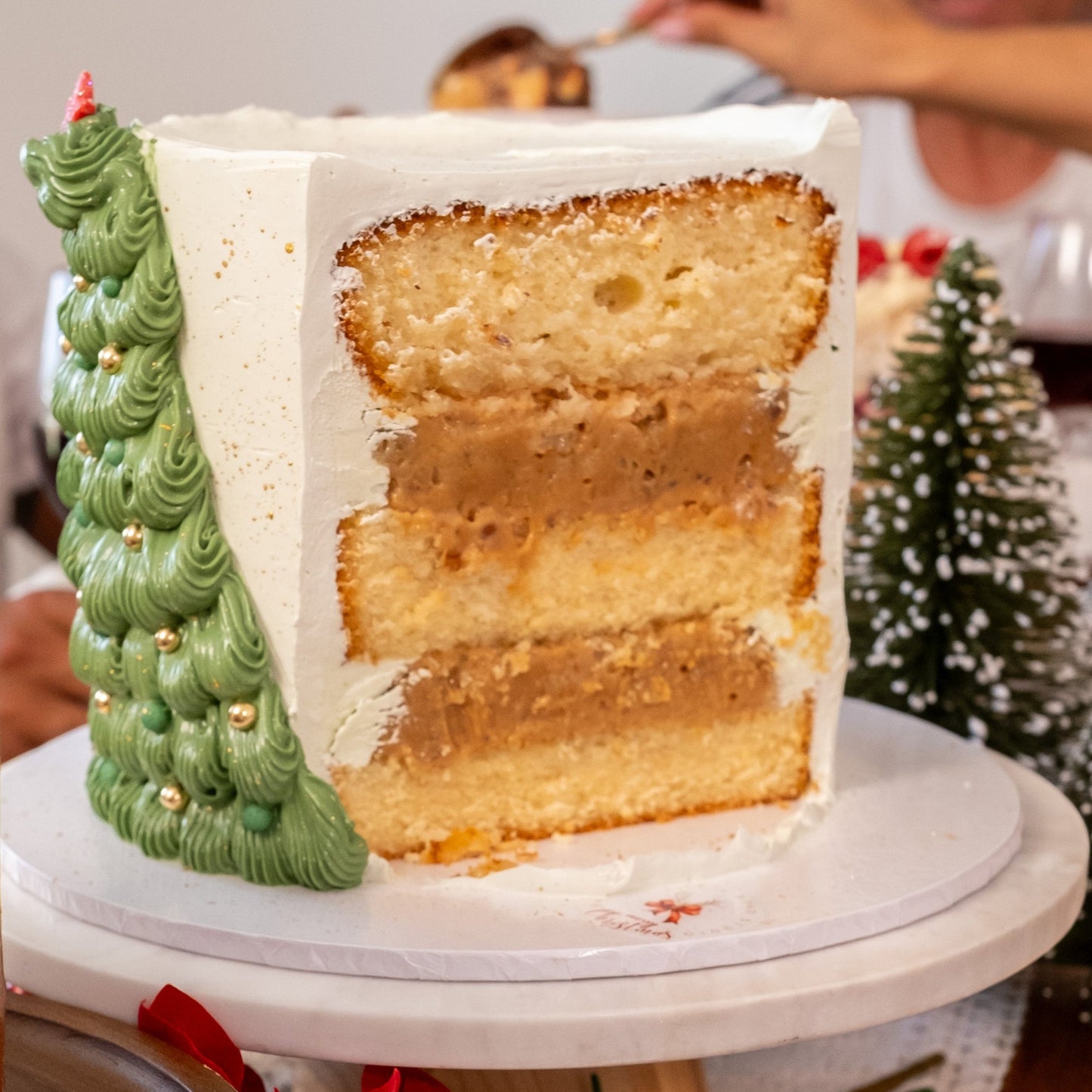 Walnuts Christmas Tree Cake